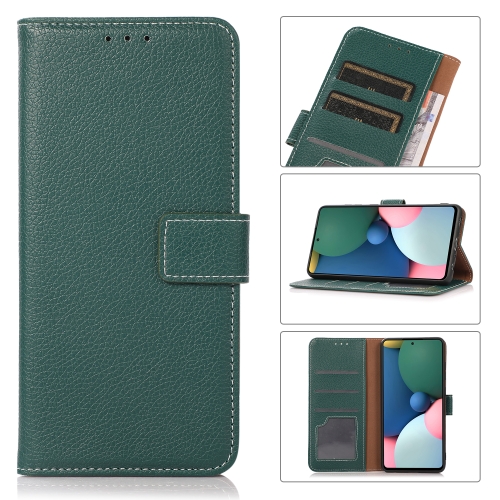For OnePlus Nord 2 5G Litchi Texture Horizontal Flip Leather Case with Holder & Card Slots & Wallet(Green)