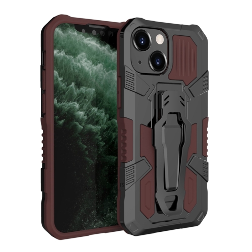 Machine Armor Warrior Shockproof PC + TPU Protective Case For iPhone 13 mini(Brown)