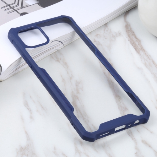 For OPPO A15 Acrylic + Color TPU Shockproof Case(Dark Blue)