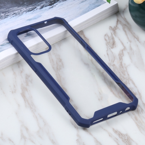 For OPPO Reno5 4G/5G Acrylic + Color TPU Shockproof Case(Dark Blue)