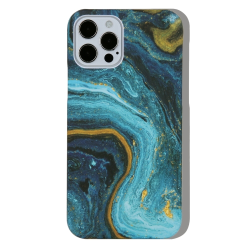 Marble Pattern PC Shockproof Protective Case For iPhone 12 / 12 Pro(Blue Agate)