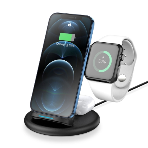 DUX DUCIS C7 3 In 1 Multi-function Removable Smart Wireless Charging Stand for iPhone / Apple Watch / AirPods(Black)