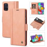 For Samsung Galaxy A32 LC.IMEEKE Magnetic Buckle PU + TPU Horizontal Flip Leather Case with Holder & Card Slots & Wallet(Rose Gold)