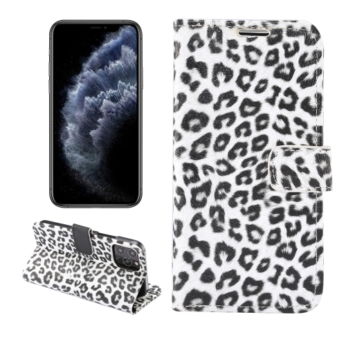 Leopard Pattern Horizontal Flip PC + PU Leather Case with Holder & Card Slots & Wallet For iPhone 13 mini(White)