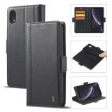 LC.IMEEKE Magnetic Buckle PU + TPU Horizontal Flip Leather Case with Holder & Card Slots & Wallet For iPhone XR(Black)