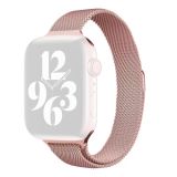 Milan Loopback Small Waist Replacement Watchband For Apple Watch Series 6 & SE & 5 & 4 44mm / 3 & 2 & 1 42mm(Rose Gold)