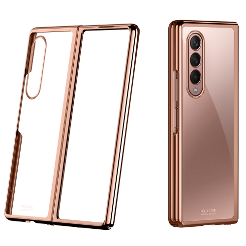 For Samsung Galaxy Z Fold3 5G Symphony Plating PC Shockproof Protective Case(Rose Gold)