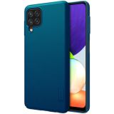 For Samsung Galaxy A22 4G LTE NILLKIN Frosted Concave-convex Texture PC Protective Case(Peacock Blue)