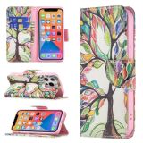 Colored Drawing Pattern Horizontal Flip Leather Case with Holder & Card Slots & Wallet For iPhone 13(Tree of Life)
