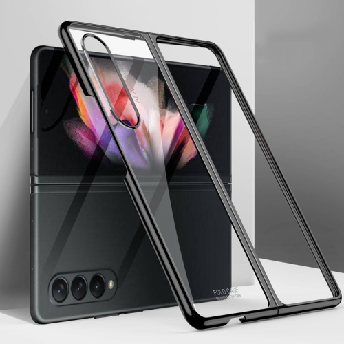For Samsung Galaxy Z Fold3 5G GKK Straight Edge Phantom TPU + Plating Protective Case(Black)