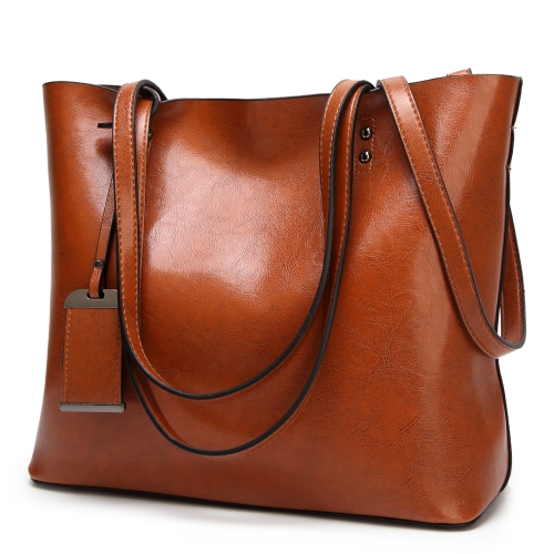 Fashion PU Leather Ladies HandBags Women Messenger Bags Crossbody Shoulder Bag(Brown)