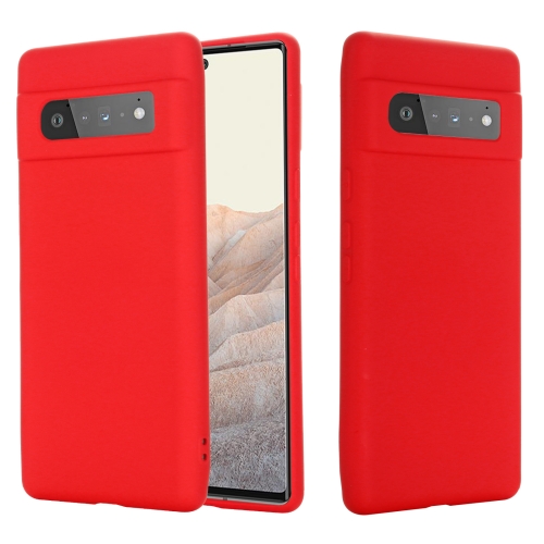 Pure Color Liquid Silicone Shockproof Full Coverage Case For Google Pixel 6 Pro(Red)