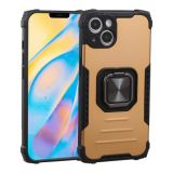 Fierce Warrior Series Armor All-inclusive Shockproof Aluminum Alloy + TPU Protective Case with Ring Holder For iPhone 13 mini(Gold)