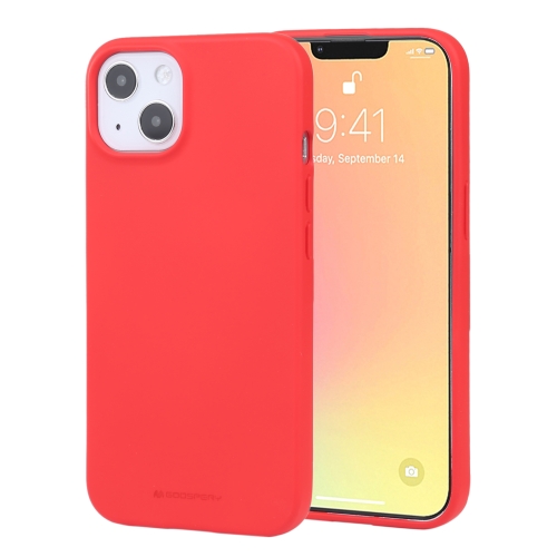 GOOSPERY SOFT FEELING Liquid TPU Shockproof Soft Case For iPhone 13(Red)