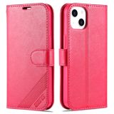 AZNS Sheepskin Texture Horizontal Flip Leather Case with Holder & Card Slots & Wallet For iPhone 13(Red)