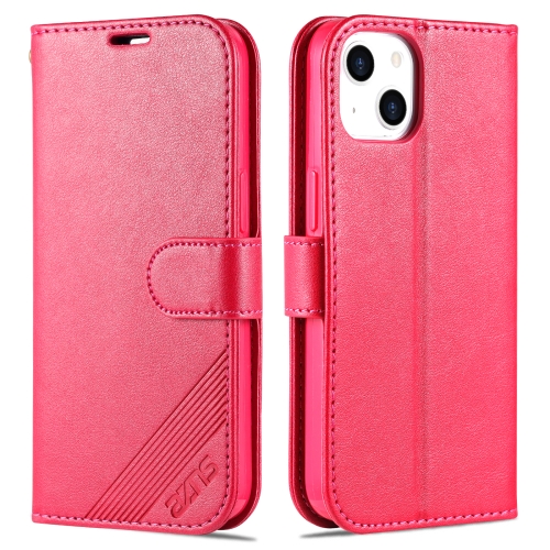 AZNS Sheepskin Texture Horizontal Flip Leather Case with Holder & Card Slots & Wallet For iPhone 13(Red)