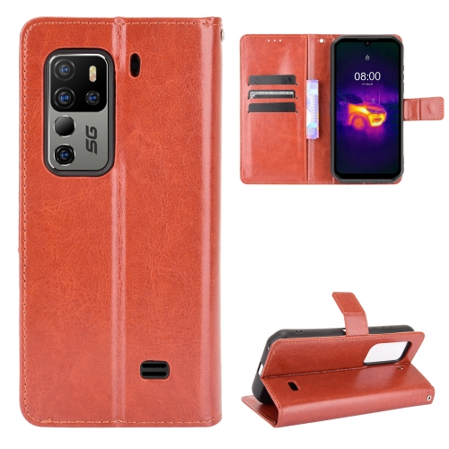For Ulefone Armor 11 5G/11T 5G Crazy Horse Texture Horizontal Flip Leather Case with Holder & Card Slots & Lanyard(Brown)
