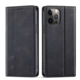 Forwenw F2 Series Magnetic Horizontal Flip Leather Case with Holder & Card Slots & Wallet For iPhone 12 Pro Max(Black)