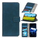 For Motorola Edge 20 Pro Magnetic Crocodile Texture Horizontal Flip Leather Case with Holder & Card Slots & Wallet(Green)