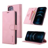 TAOKKIM Skin Feel Calf Texture Horizontal Flip PU Leather Case with Holder & Card Slots & Photo Frame & Wallet For iPhone 13(Pink)