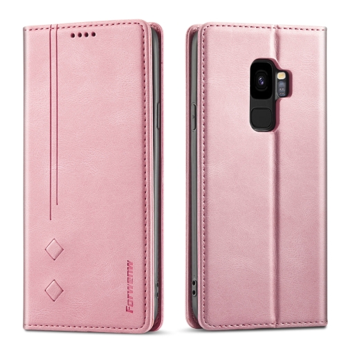 For Samsung Galaxy S9 Forwenw F2 Series Magnetic Horizontal Flip Leather Case with Holder & Card Slots & Wallet(Rose Gold)