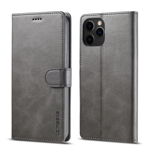 LC.IMEEKE Calf Texture Horizontal Flip Leather Case with Holder & Card Slots & Wallet For iPhone 13 Pro Max(Grey)