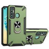 For Tecno Camon 17 PC + TPU Protective Case with 360 Degrees Rotatable Ring Holder(Dark Green)