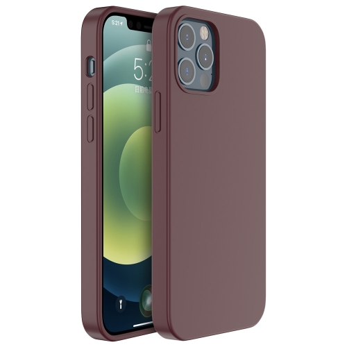 Mutural Yuemu Series Liquid Silicone Microfiber Protective Case For iPhone 13(Wine Red)