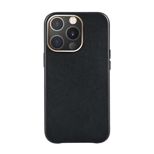 Mutural Mingdian Series PU + PC Full Coverage Shockproof Protective Case For iPhone 13 Pro Max(Black)