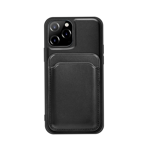 Mutural Yalan Series PU Full Coverage Protective Case with Magnetic Detachable Card Slot For iPhone 13 mini(Black)