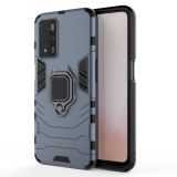 For OPPO A93s 5G Shockproof PC + TPU Protective Case with Magnetic Ring Holder(Navy Blue)