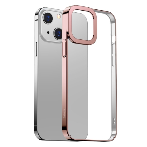Baseus Glitter Plating PC Shockproof Protective Case For iPhone 13(Pink)