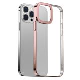 Baseus Glitter Plating PC Shockproof Protective Case For iPhone 13 Pro(Pink)