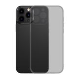 Baseus Frosted Glass + TPU Shockproof Protective Case For iPhone 13 Pro Max(Transparent Black)