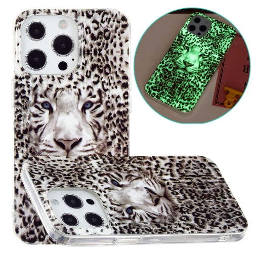 Luminous TPU Soft Protective Case For iPhone 13 Pro Max(Leopard Tiger)
