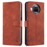 For Xiaomi Redmi Note 9 Pro 5G AZNS Skin Feel Calf Texture Horizontal Flip Leather Case with Card Slots & Holder & Wallet(Brown)