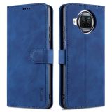 For Xiaomi Redmi Note 9 Pro 5G AZNS Skin Feel Calf Texture Horizontal Flip Leather Case with Card Slots & Holder & Wallet(Blue)