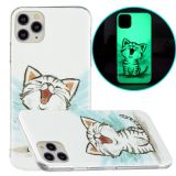 Luminous TPU Pattern Soft Protective Case For iPhone 11 Pro Max(Happy Cat)