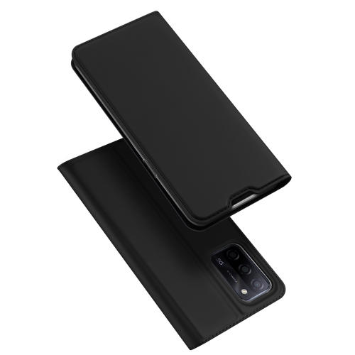 For OPPO A16 / A53s 5G / A55 5G DUX DUCIS Skin Pro Series Horizontal Flip PU + TPU Leather Case with Holder & Card Slots(Black)