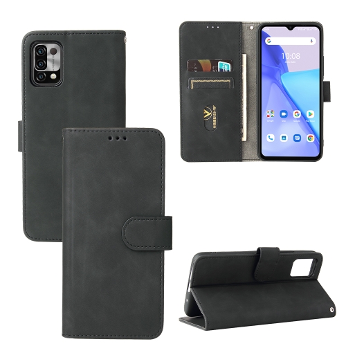 For Umidigi Power 5 Solid Color Skin Feel Magnetic Buckle Horizontal Flip Calf Texture PU Leather Case with Holder & Card Slots & Wallet(Black)