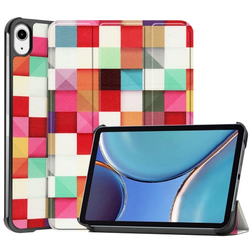 Custer Painted PU Leather Case with Sleep / Wake-up Function & 3-Fold Holder For iPad mini 6(Magic Cube)