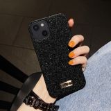 SULADA Shockproof TPU + Handmade Leather Case For iPhone 13(Black)