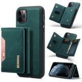 DG.MING M2 Series 3-Fold Multi Card Bag + Magnetic Back Cover Shockproof Case with Wallet & Holder Function For iPhone 11 Pro(Green)