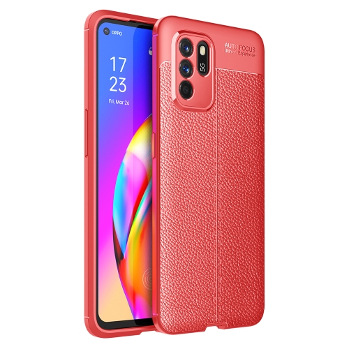Litchi Texture TPU Shockproof Case For OPPO Reno6 Z(Red)