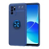 For OPPO Reno6 Z Metal Ring Holder 360 Degree Rotating TPU Case(Blue)