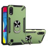 For Samsung Galaxy M10 PC + TPU Protective Case with 360 Degrees Rotatable Ring Holder(Dark Green)