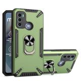 For Motorola Moto G60 PC + TPU Protective Case with 360 Degrees Rotatable Ring Holder(Dark Green)