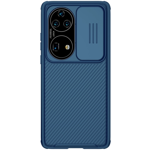 For Huawei P50 Pro NILLKIN Black Mirror Pro Series PC Camshield Full Coverage Dust-proof Scratch Resistant Case(Blue)
