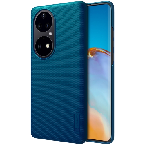 For Huawei P50 Pro NILLKIN Frosted Concave-convex Texture PC Protective Case(Peacock Blue)