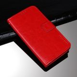 idewei Crazy Horse Texture Horizontal Flip Leather Case with Holder & Card Slots & Wallet For Doogee S97 Pro(Red)